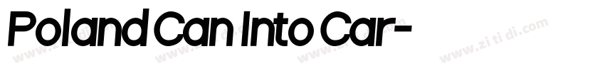 Poland Can Into Car字体转换